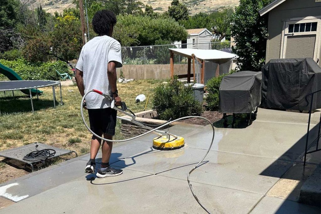 Concrete cleaning enhances property value