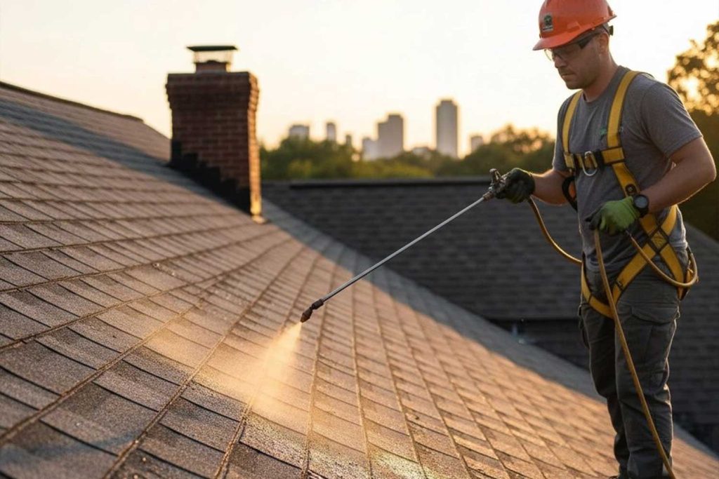 Well-maintained roof after cleaning